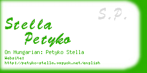 stella petyko business card
